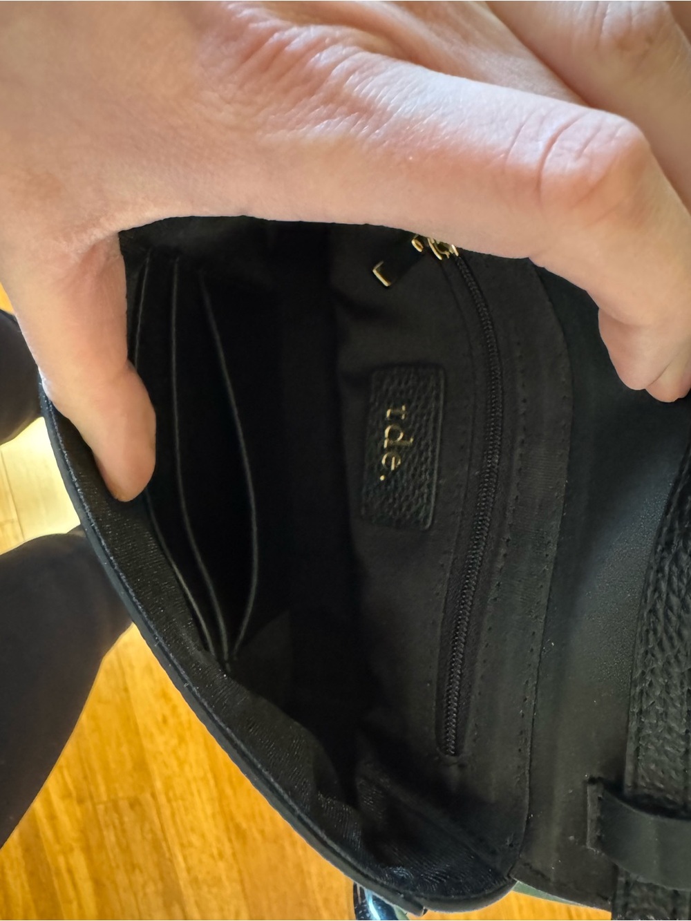 The Daily Edited Black Pebbled Leather Crossbody Flap Bag - Picture 5 of 5